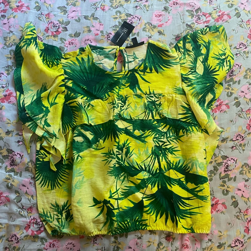 INC tropical blouse.